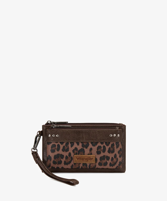 Montana West Leopard Print Wristlet Wallet in CF