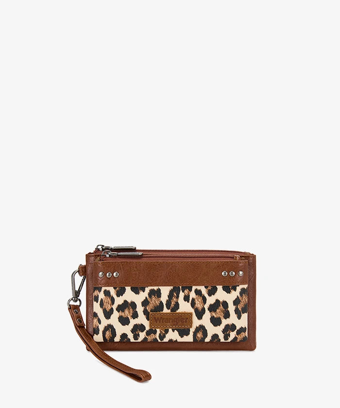 Montana West Leopard Print Wristlet Wallet in LP