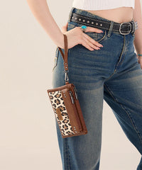 Montana West Leopard Print Wristlet Wallet in LP