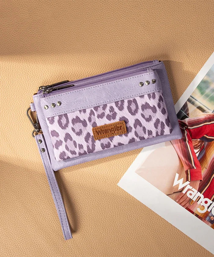 Montana West Leopard Print Wristlet Wallet in PP
