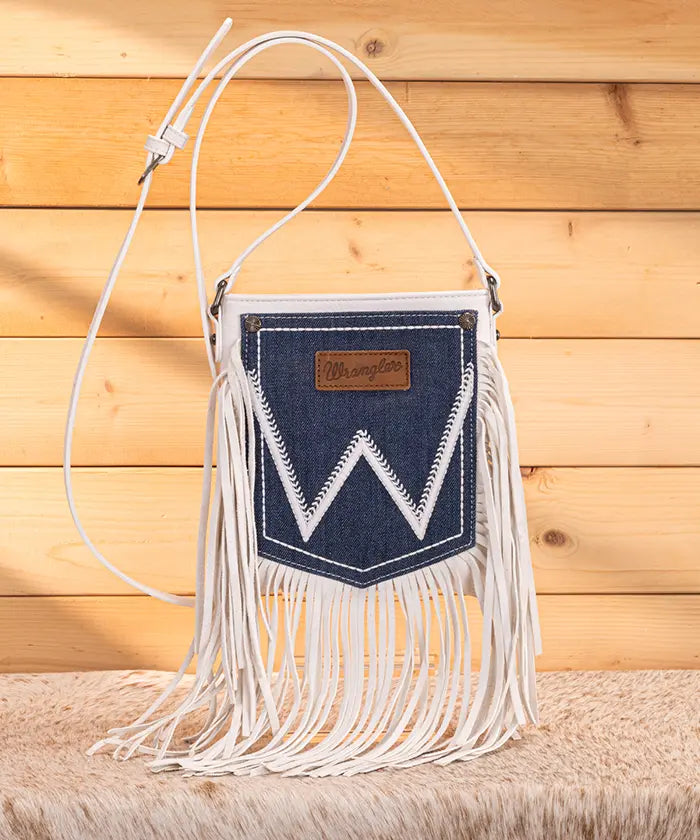 Wrangler Fringe Crossbody Purse in BG