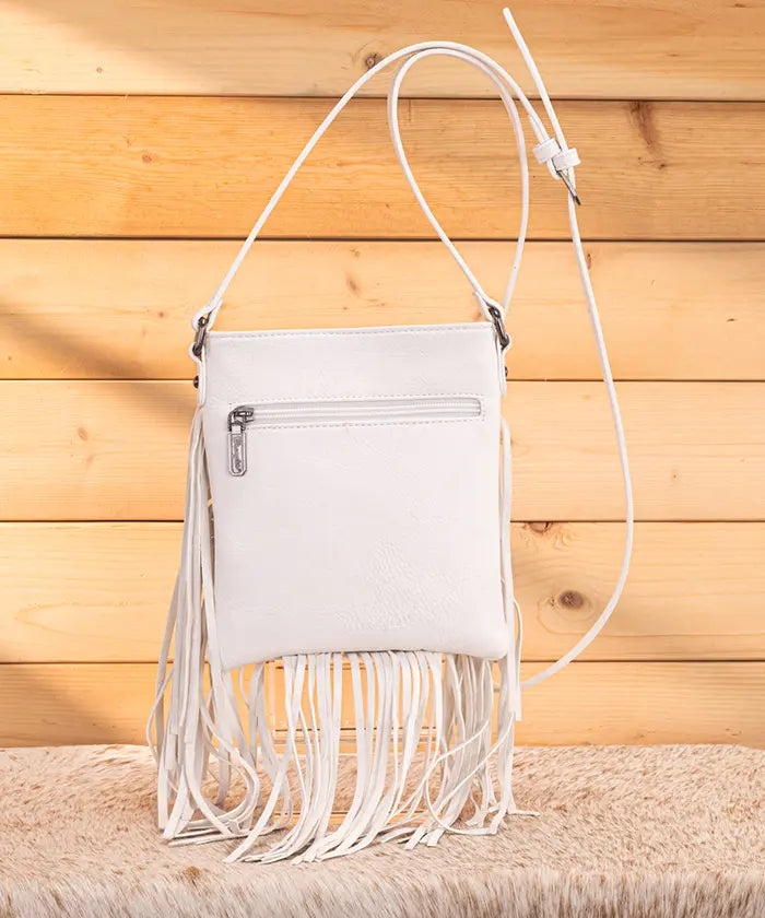 Wrangler Fringe Crossbody Purse in BG