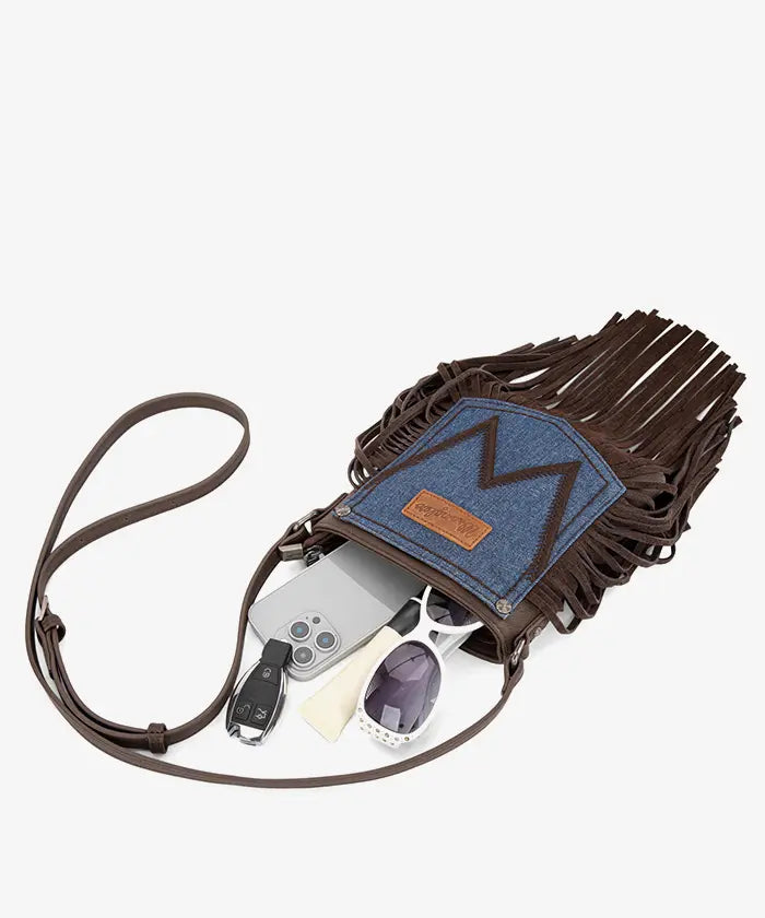 Wrangler Fringe Crossbody Purse in CF