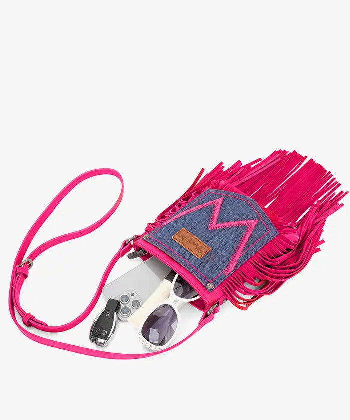 Wrangler Fringe Crossbody Purse in HPK