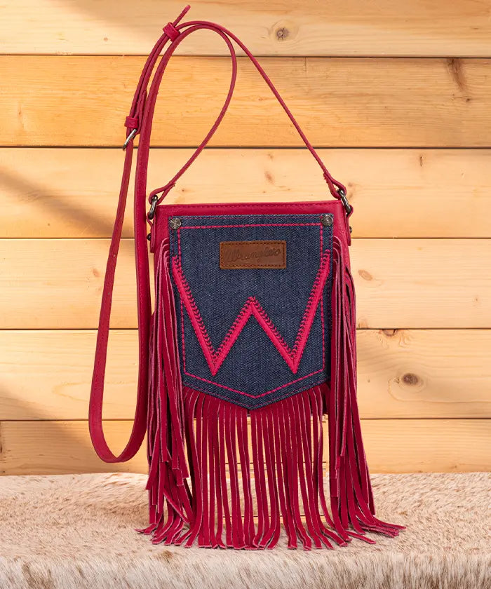 Wrangler Fringe Crossbody Purse in HPK