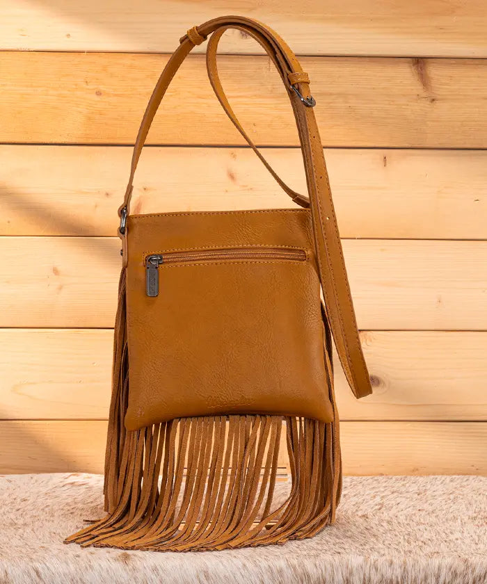 Wrangler Fringe Crossbody Purse in LBR