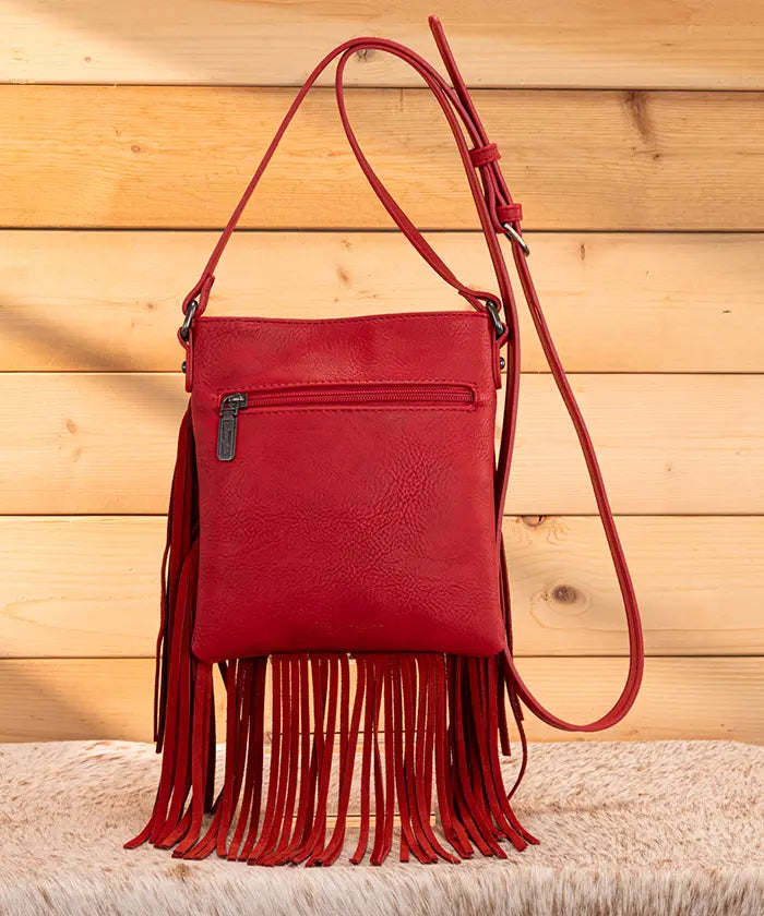Wrangler Fringe Crossbody Purse in RD