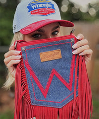 Wrangler Western Wing Fringe Crossbody Purse