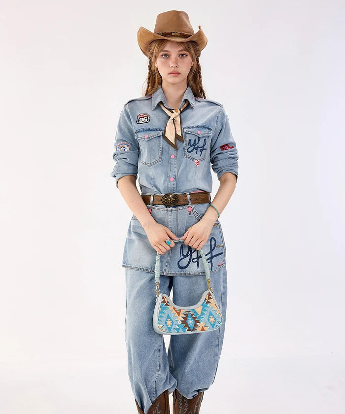 Wrangler Braid Strap Sequin Shoulder Bag