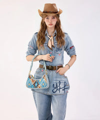 Wrangler Braid Strap Sequin Shoulder Bag