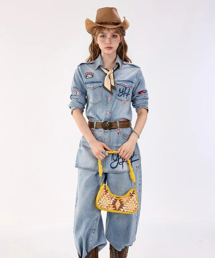 Wrangler Braid Strap Sequin Shoulder Bag