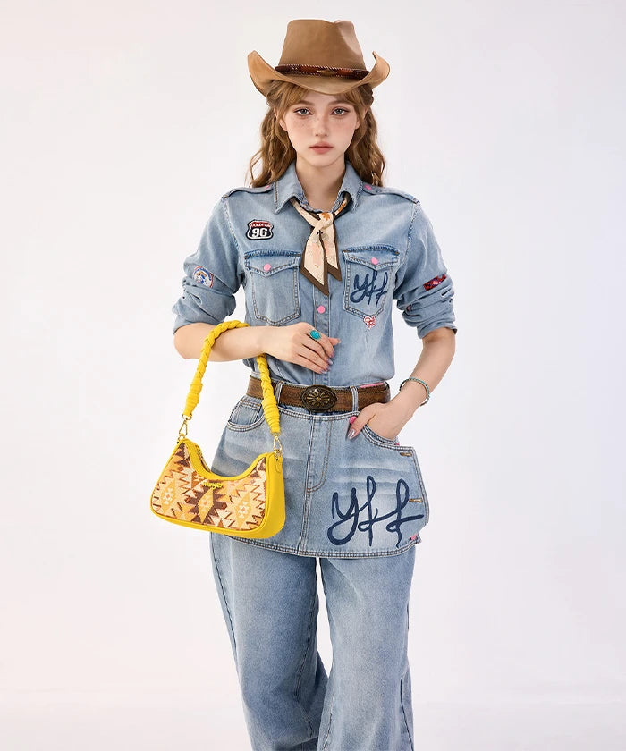 Wrangler Braid Strap Sequin Shoulder Bag