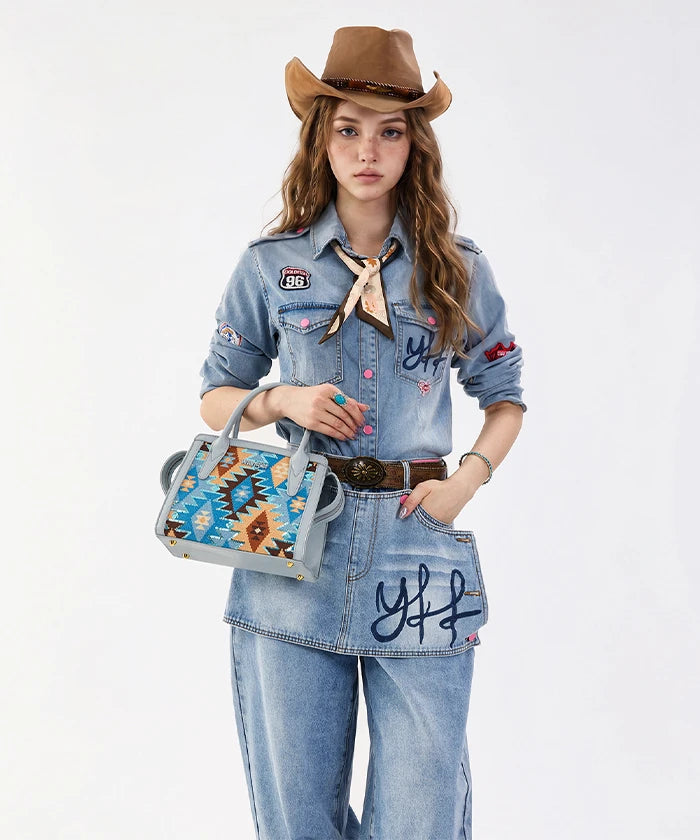 Wrangler Western Aztec Sequin Handbag
