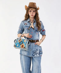 Wrangler Western Aztec Sequin Handbag