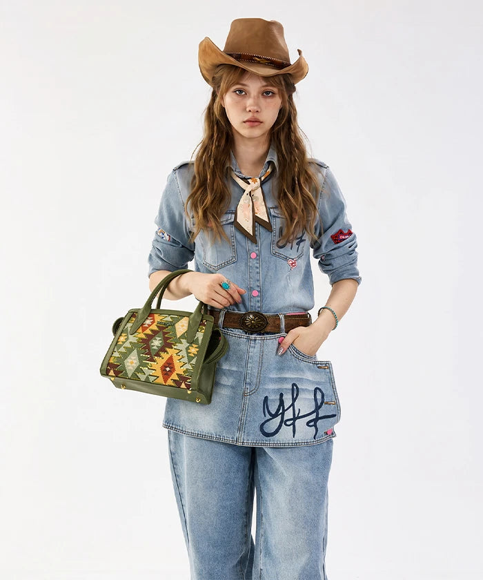 Wrangler Western Aztec Sequin Handbag