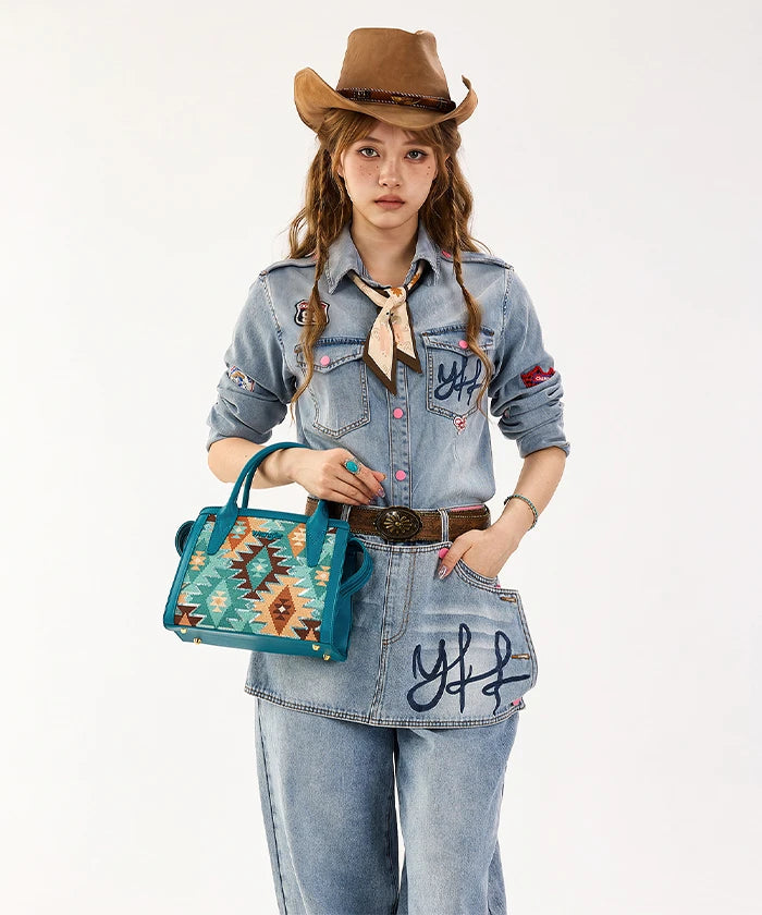 Wrangler Western Aztec Sequin Handbag