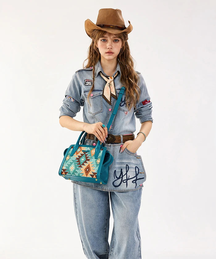 Wrangler Western Aztec Sequin Handbag