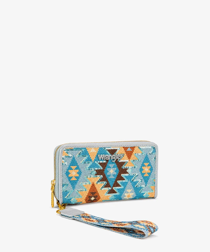 Wrangler Aztec Sequin Zip Wallet