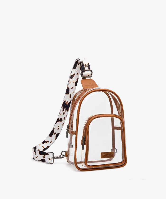 Wrangler Stadium Clear Sling Bag in Black