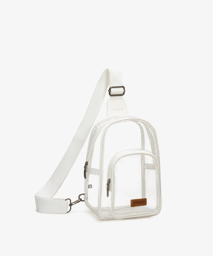 Wrangler Stadium Clear Sling Bag in White
