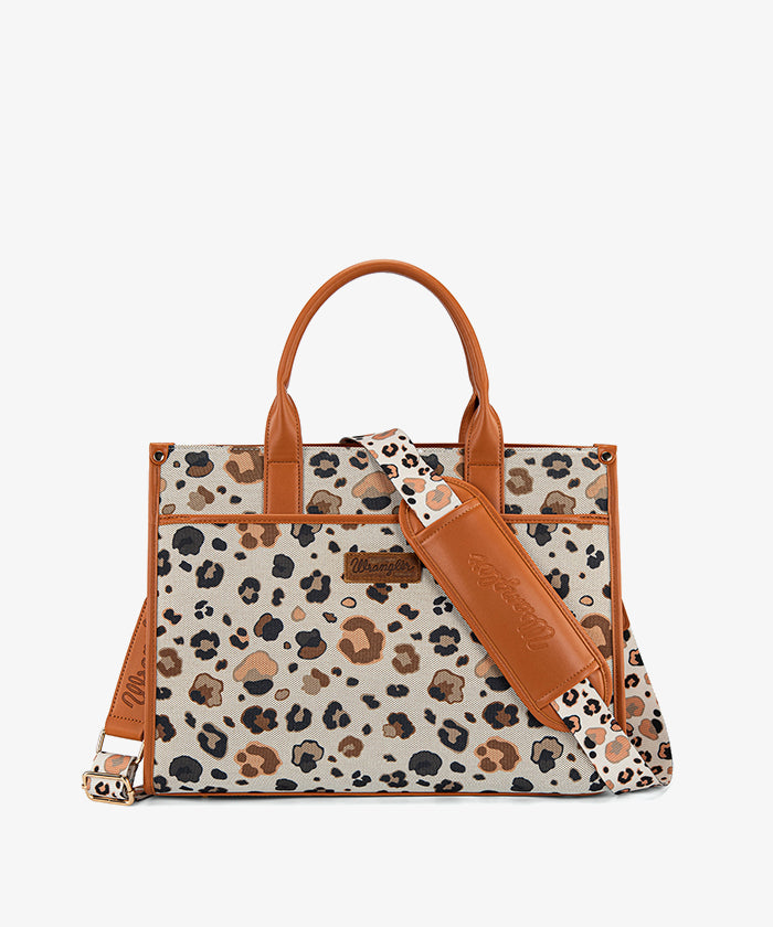 Wrangler Leopard Print Tote Handbag in BR