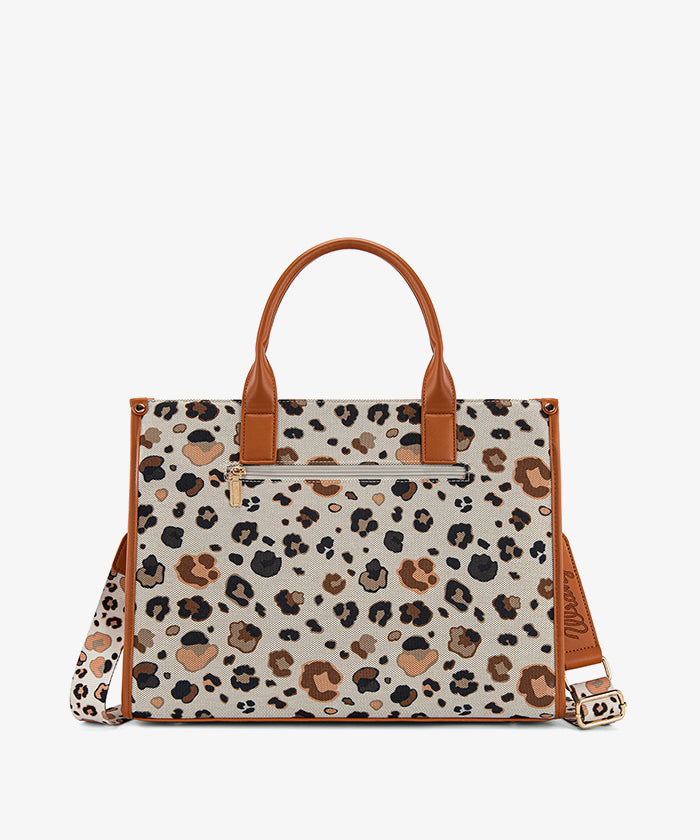 Wrangler Leopard Print Tote Handbag in BR