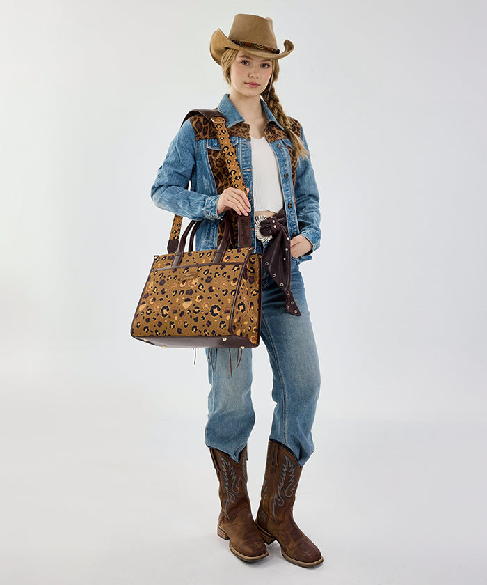 Wrangler Leopard Print Tote Handbag in CF