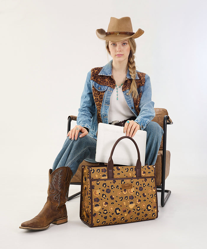 Wrangler Leopard Print Tote Handbag in CF