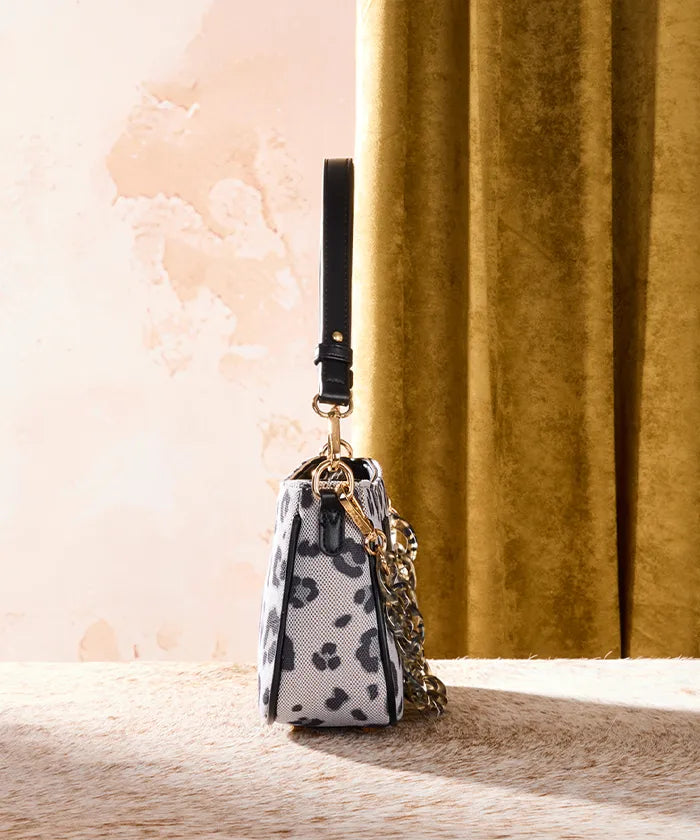 Wrangler Fierce Leopard Print Shoulder Bag in BK