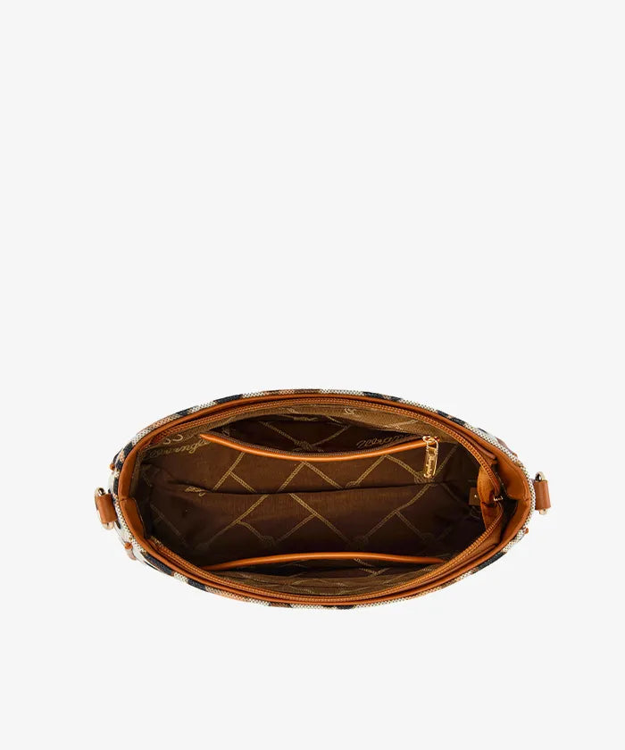 Wrangler Fierce Leopard Print Shoulder Bag in BR