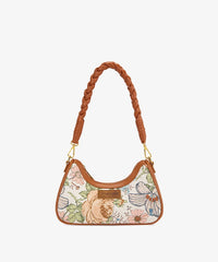 Wrangler Floral Print Braided Hobo Bag in Brown