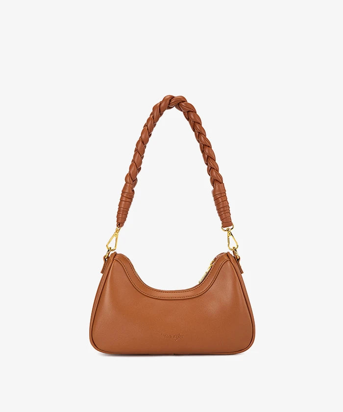Wrangler Floral Print Braided Hobo Bag in Brown