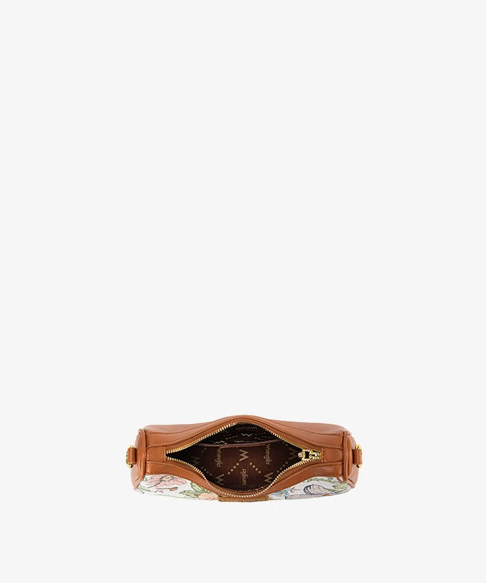 Wrangler Floral Print Braided Hobo Bag in Brown