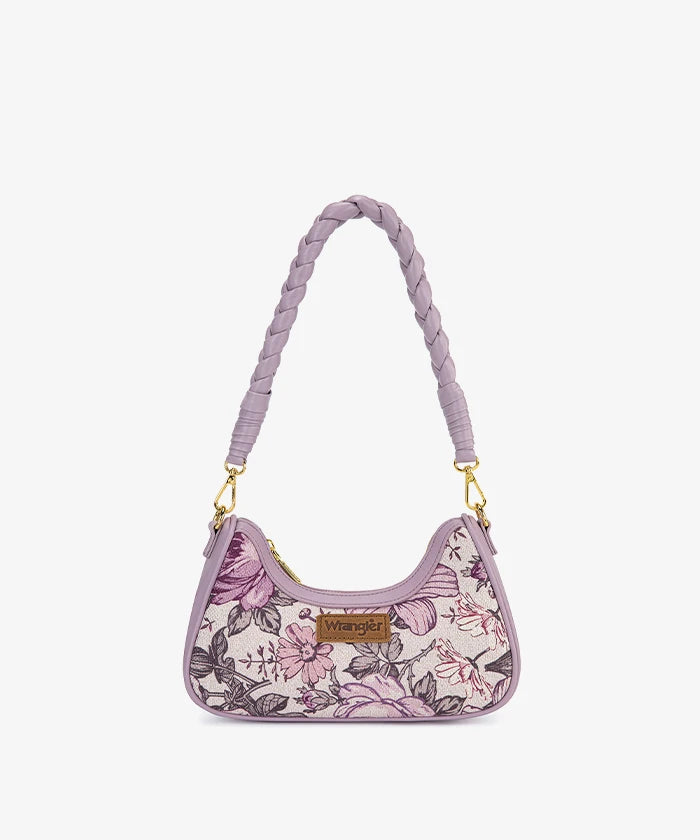 Wrangler Floral Print Braided Hobo Bag in LPP