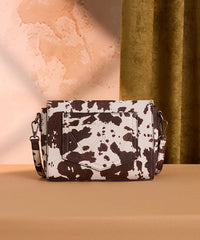 Wrangler cow print flap crossbody bag CF
