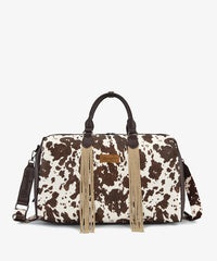Wrangler cow-print weekender duffel bag in CF