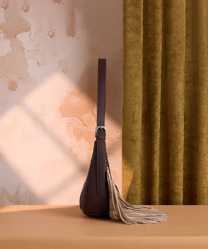 Wrangler Cow-Print Fringe Hobo Bag in CF