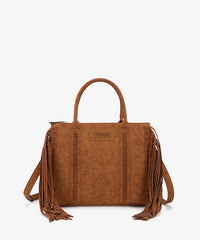 Wrangler Western Fringe Handbag Tote in Brown