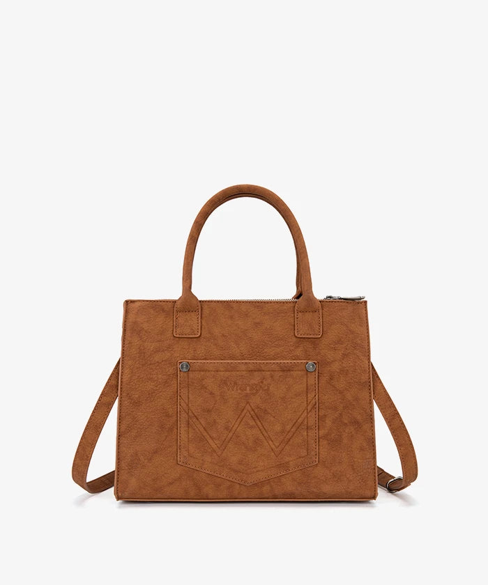 Wrangler Western Fringe Handbag Tote in Brown