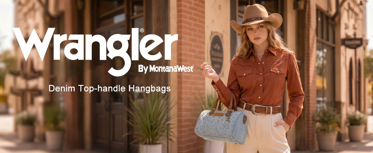 Wrangler Crystal-Studded Canvas Boston Bag