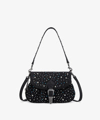Wrangler Crystal Studded Canvas Saddle Bag