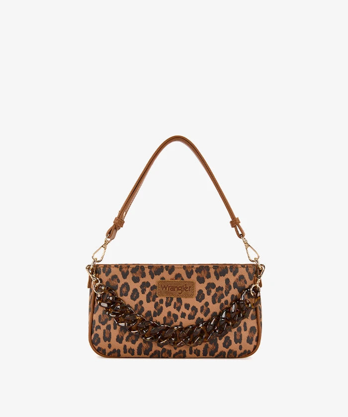 Wrangler Leopard Print Shoulder Bag in BR