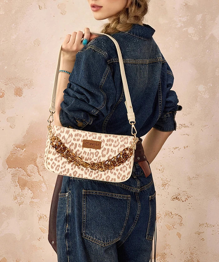 Wrangler Leopard Print Shoulder Bag in TN