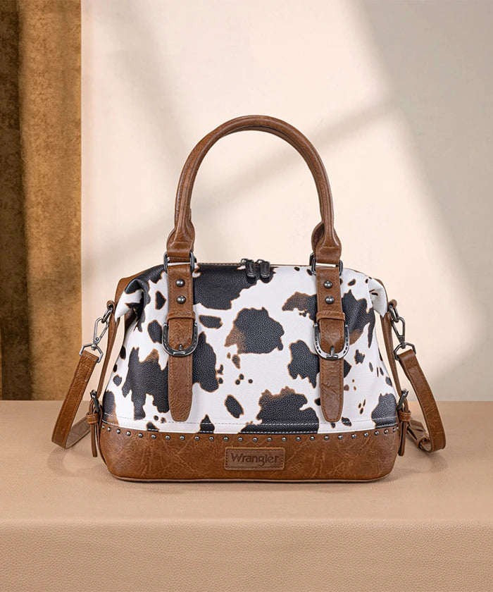 Wrangler Western Satchel Bag in COW-BR