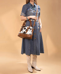 Wrangler Western Satchel Bag in COW-BR