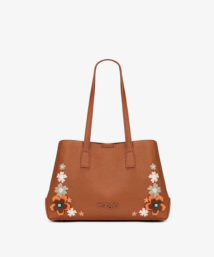 Wrangler 3D Floral Appliqués Tote Bag in BR