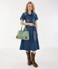 Wrangler 3D Floral Appliqués Tote Bag in GN