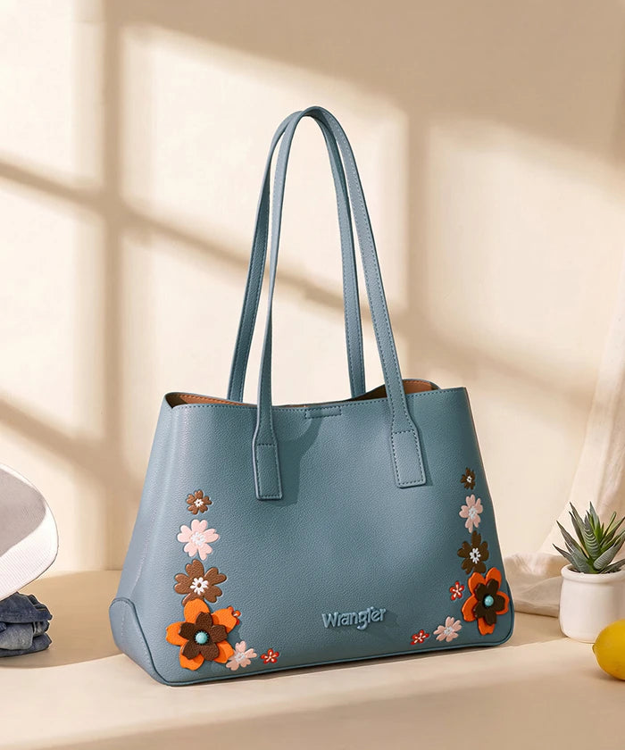 Wrangler 3D Floral Appliqués Tote Bag in JN