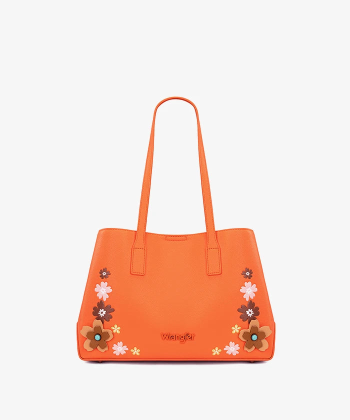 Wrangler 3D Floral Appliqués Tote Bag in OR
