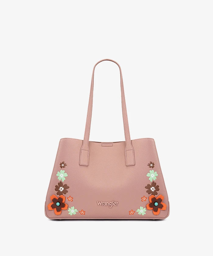 Wrangler 3D Floral Appliqués Tote Bag in PK